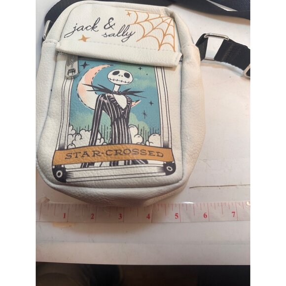 Jack Sally Nightmare Before Christmas Crossbody Bag Lovers Tarot Design Faux Lea - Picture 3 of 10